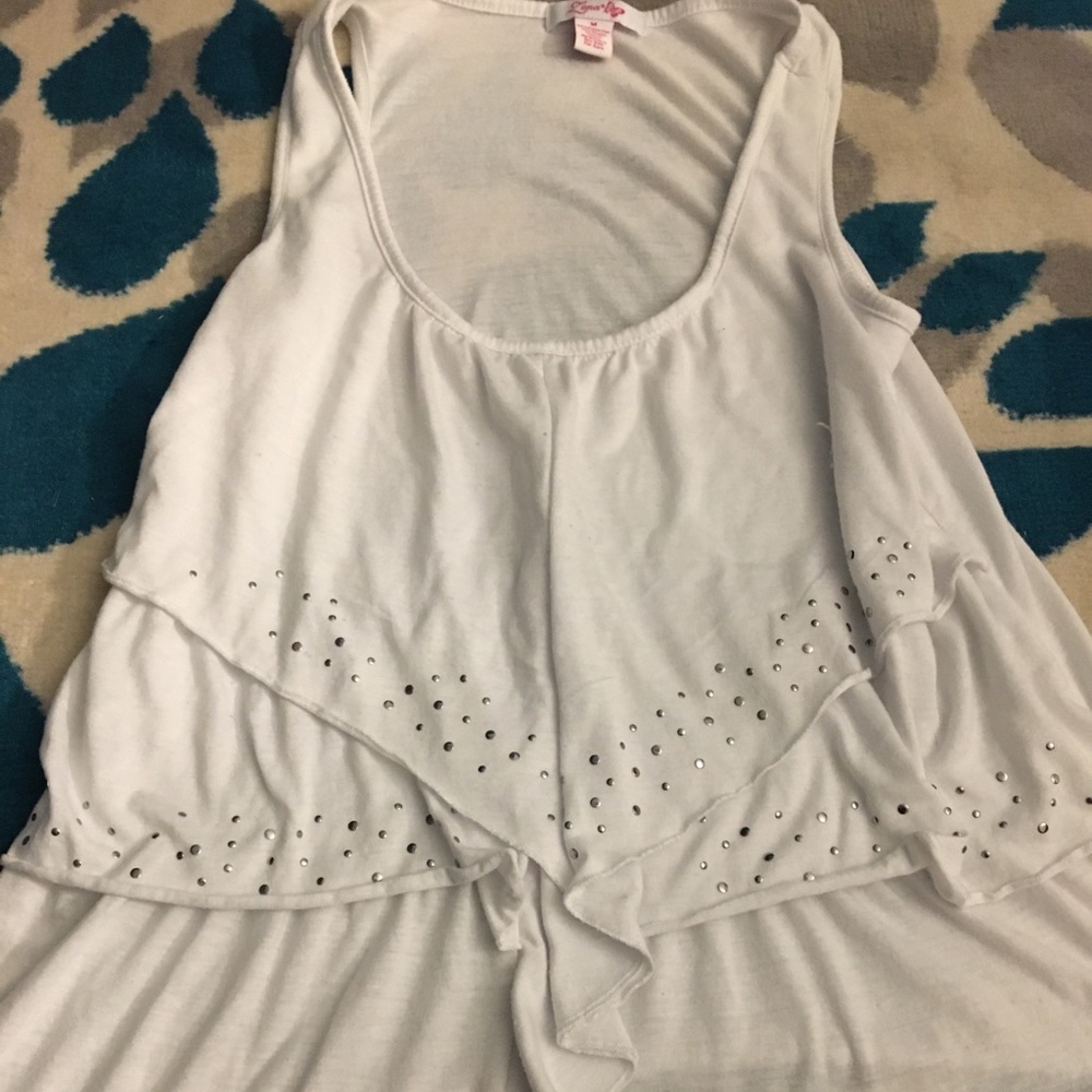 Tank top with ruffles